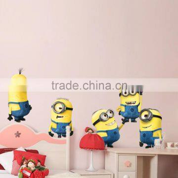 DESPICABLE ME 2 cute cartoon MINIONS wall sticker decoration Removable Vinyl Art decals room kid decor