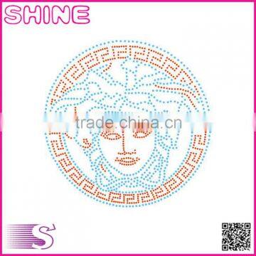 Customized Middle east quality Fashion rhinestone heat transfer motif wholesale