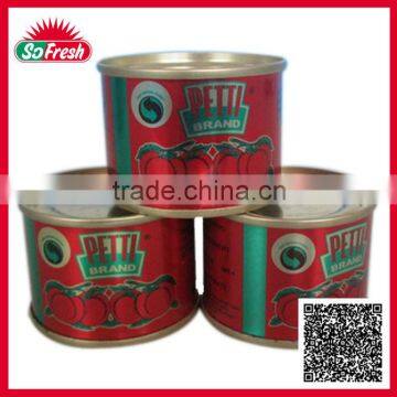 tinned and plastic packed canned tomato paste