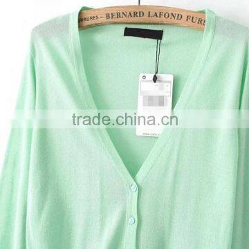 Fashion Deep V-neck Knitting Wear Thin Cardigan Coat for Laody's Wear photo-3