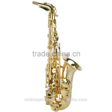 MAS-800S gold lacquer alto saxophone from Chinese woodwind instruments supplier