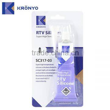 KRONYO rtv auto glass heat resistant Black sealant silicone glue