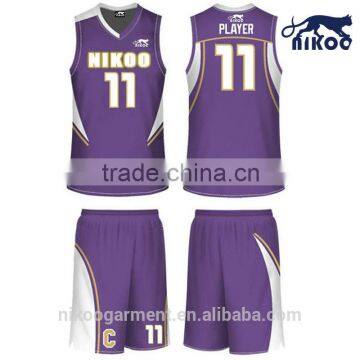 Manufacturer 100% Polyester Basketball Jersey Uniform Design