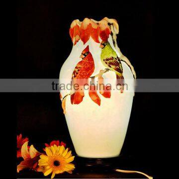 Special porcelain artworks antique china bird lamp