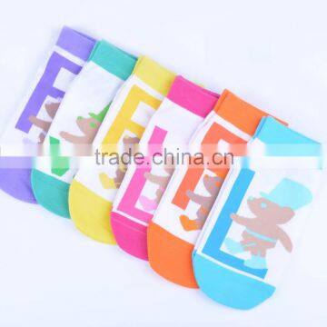 comfortable cute candy color animal pattern children tube socks for girls and boys