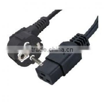 Indonesia schuko plug to IEC C19 power cord with SNI approval 16A 250V