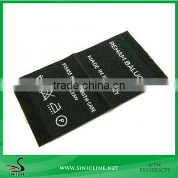 Sinicline Washing Care Garment Woven Label/High density Woven Label