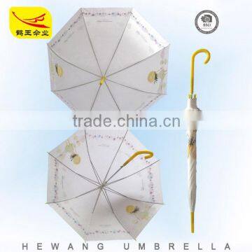 kids safty cheap umbrella with printing pattern with logo