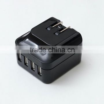 5v 6.8A 4 port usb wall charger adapter with CE,UL,GS,BS approval Efficiency Level VI certification US plug