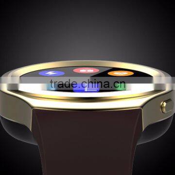 Fashion Design Hot New Product For 2016 Waterproof Round Screen Bluetooth Android Wearable Smart Watch