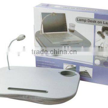 Portable MDF Laptop Desk with LED light for sell