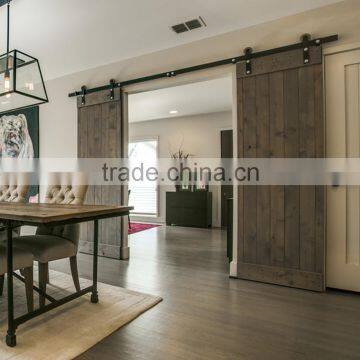 Customized DIY sliding solid wood barn doors for dining room