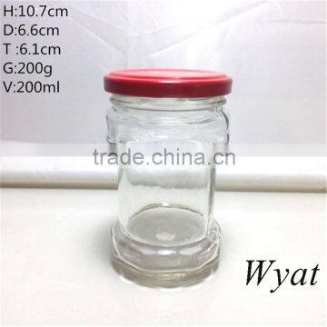 cheap glass chili sauce preserve jars glass pickle storage jars 200ml