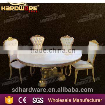 Modern Luxury Stainless Steel Round Wedding Tables for Glass Used Round Wedding Tables photo-3