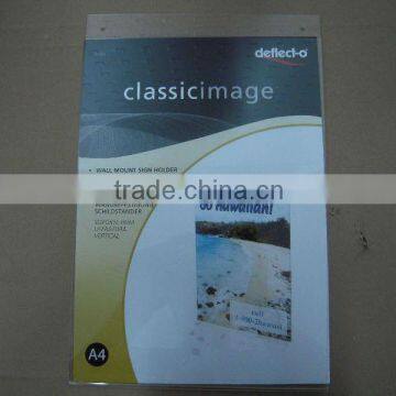 Customized design acrylic sign holders wall mount