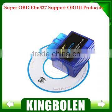 Hottest OBD2 OBD-II Super Mini ELM 327 V1.5 Bluetooth Car Auto Diagnostic Scanner ELM327 Super OBD Scanner Drop Shipping