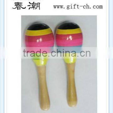 2015 new stlye music instrument wooden maracas toy for kid