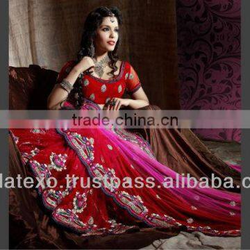 Red & Pink Wedding Saree