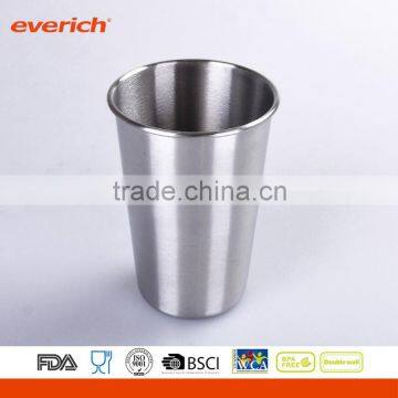 Everich 16oz Single Wall Stainless Steel Coffee Pint Cup