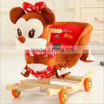2016 Toy Baby Wooden Toys Plush Rocking Cradle photo-6