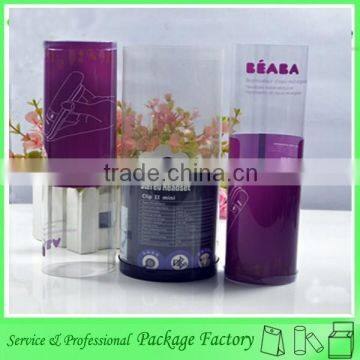 10 years factory plastic round box/printing cylinder box/round tube box with lid