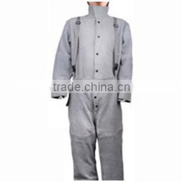 Gray Leather Gallus Welding Pant for sale