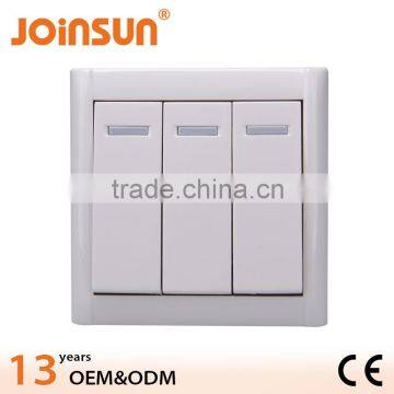 Hot sale 3 gang 1 way wall switch