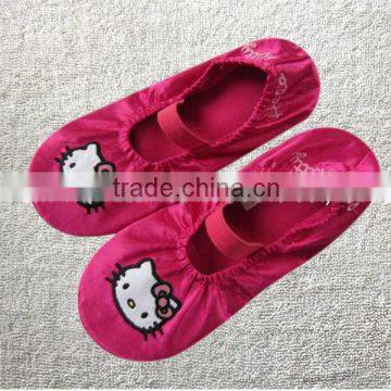 Soft ballet shoes for women,Satin indoor slipper,kitty shoes