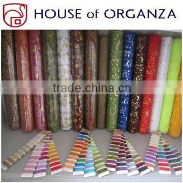 Bronzing Organza Fabric for Holiday Decoration