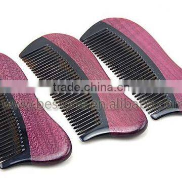 Personal Care Violet Wooden Beard OEM ox Horn Comb photo-6