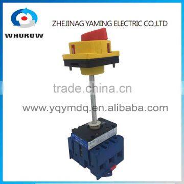 Isolating switch YMD11-100B with padlock handle aluminum pole 100A 3P OFF-ON operation outside electrical cabine