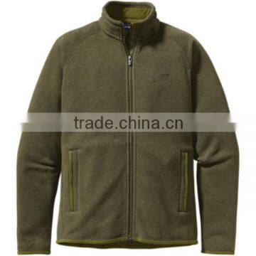 Army green polar fleece jacket which keeps nice and warm