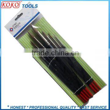 Polybag card packing grey bristles color wooden handle painter brush