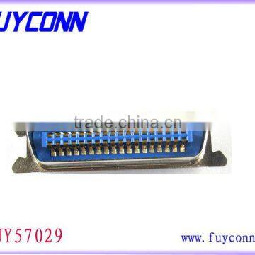 36P DDK Ribbon Plug Male Solder Wire Connector With Solder Cup Contact PBT Insulator