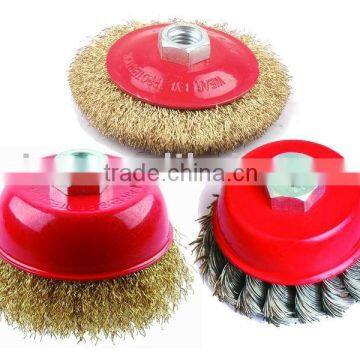 crimped circular steel wire brush