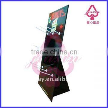 portable corrugated Retail Display Standee with hooks