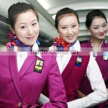 Airline Crews Restaurant Waiter Video Name Tag Video Badge Adv. Player VNT1000B TFT Screen 8-10hrs Display 4GB Memory 3'' Screen