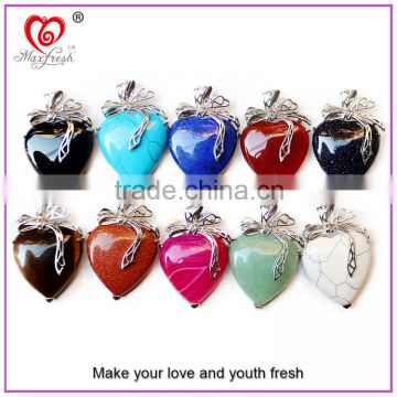 Popular jewelry rose quartz pendant heart quartz crystal pendant colorful quartz pendant