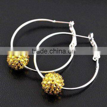 2012 Newest shamballa hoop earring with pave crystals