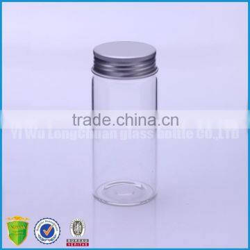 120ml new aluminum cover glass jar ,glass jar candy