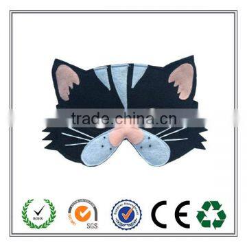 Fancy Halloween High Quality Black Cat Felt Mask Made in China