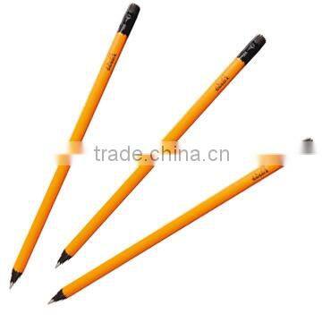 Yellow Body HB Black Wooden Pencil with eraser