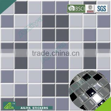 BSCI factory audit eco-friendly UV printing crystal epoxy room decor mosaic stickers