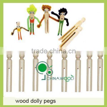 Wholesale 95mm length Birch Wooden Clothes Dolly Pegs