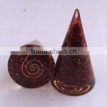 Orgonite Red Jasper Cone