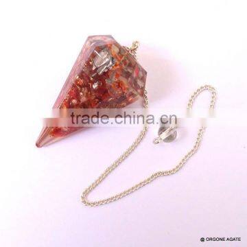 Orgonite Red Carnelian Pendulum