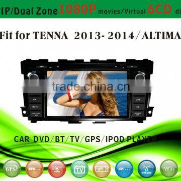 2 din car dvd player tv antenna fit for Nissan Tenna 2013 2014 with radio bluetooth gps tv pip dual zone