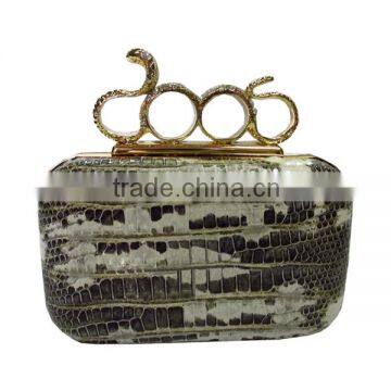 china export manufacturer online EV3144snake skin pu fashion woman purse bag clutch bag