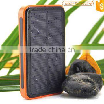 High Capacity Black Waterproof Solar Power Bank 20000mah With Led Light photo-5