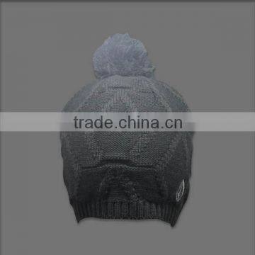 FASHION JACQUARD WINTER HATS WITH POM POMS